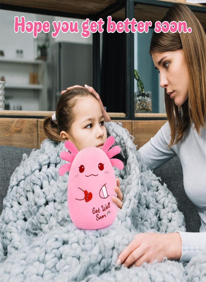 LSYDCARM Get Well Soon Axolotl Plush Toy, Pink Axolotl Get Well Soon Gift for Kids Women,Soft Stuffed Animal Cute Pink Huggable Pillow Kawaii Plushies Gift for Girls Boys - Image 3